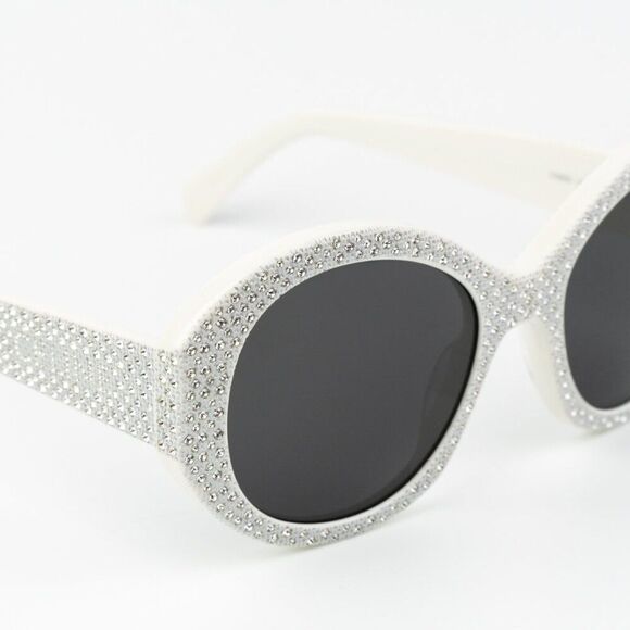 NEW Celine CL4240IS 25A ANIMATION Ivory Silver Studs Smoke Geometric Sunglasses main image 11